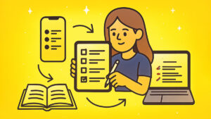 Student using chatgpt to create an outline for her essay to get started