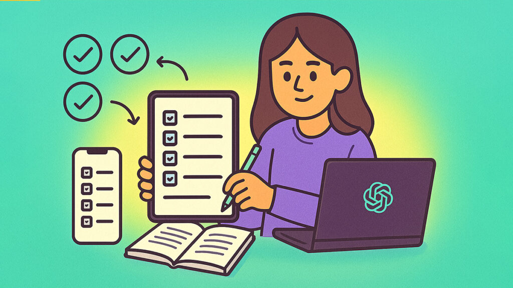 Student working on thesis with chatgpt effectively