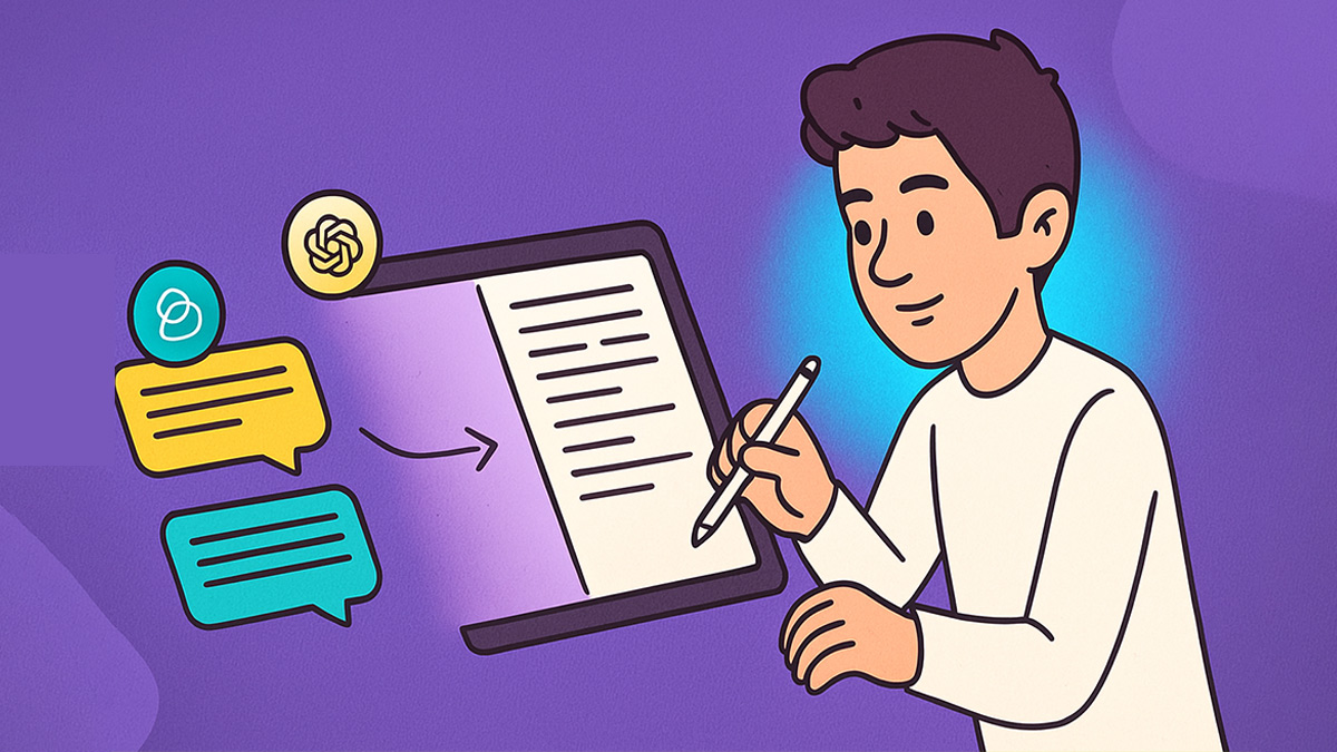 Student collecting evidence to support his claim and thesis in his paper