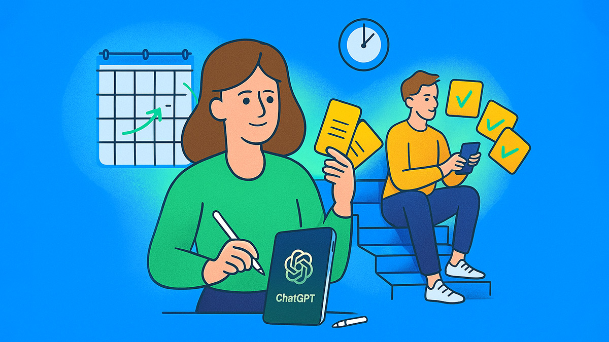 Students focusing on generating study schedules with their course material with chatgpt