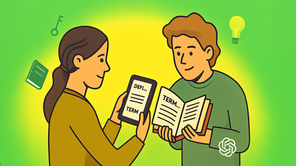 Students using chatgpt to collect key terms