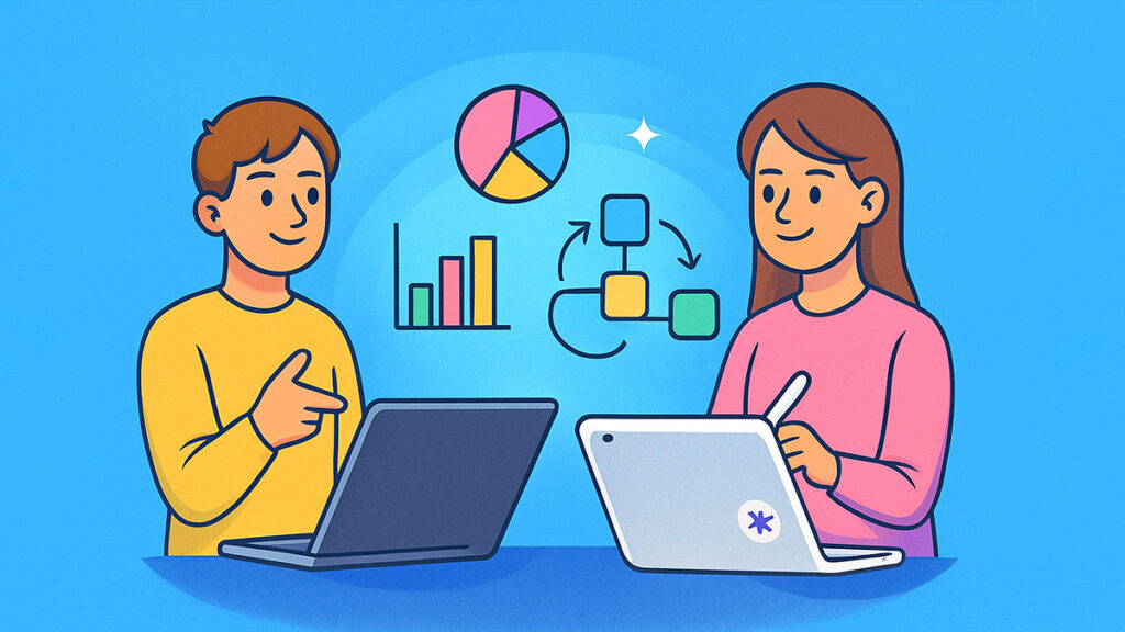 100 Prompts For Charts &Amp; Diagrams: Guide With Gemini 8 Students creating charts and diagrams with gemini