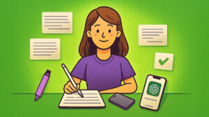Student performing lit review with gemini