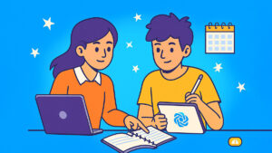 Students cleaning up their lecture transcript with chatgpt to create excellent organized notes for class